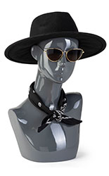 Pewter Female Mannequin Bust 