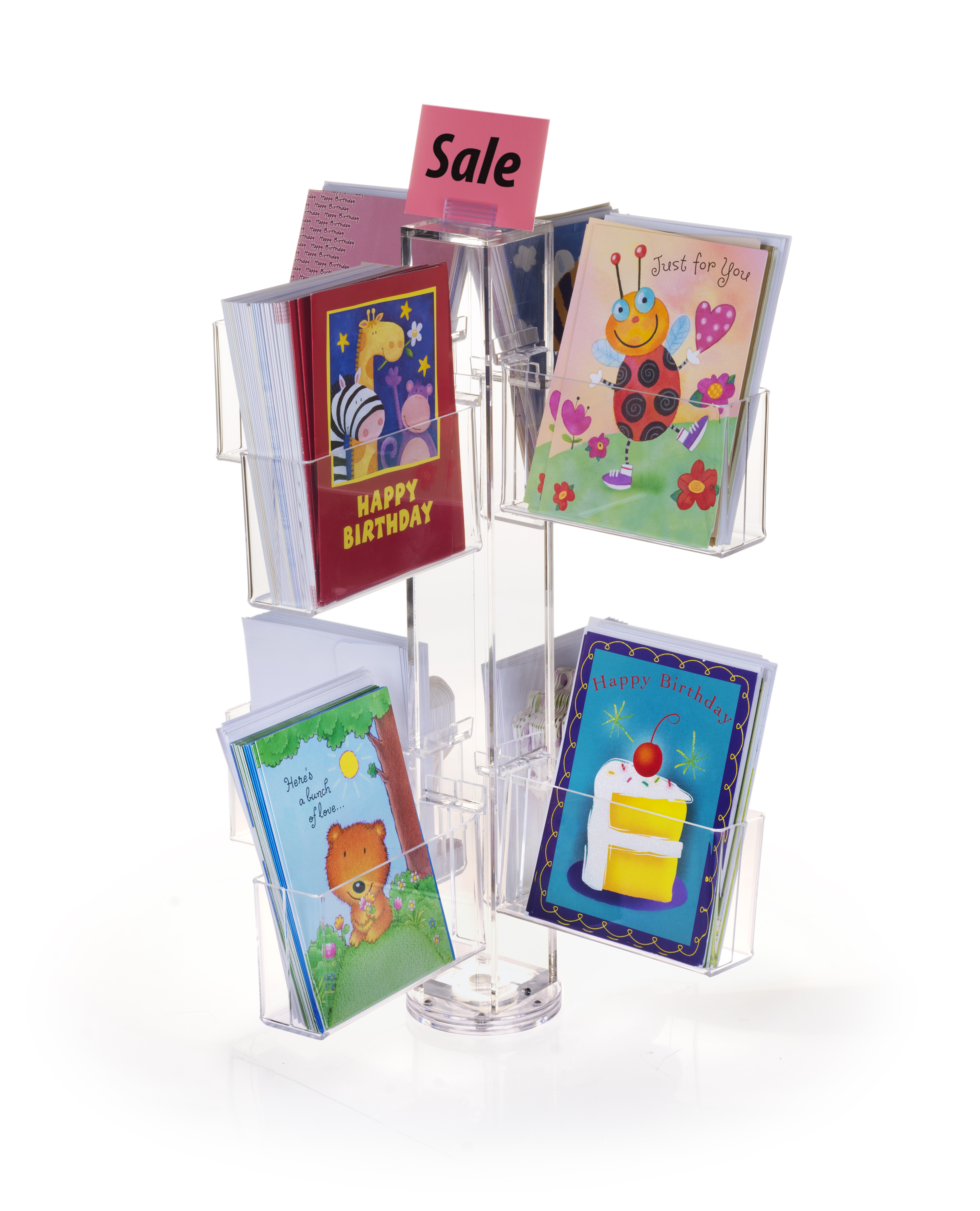 Like Card Display Countertop Greeting Card Display | 8 Acrylic Pockets | Displays2Go