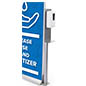 6 inch wide automatic hand sanitizer banner stand with touchless design 