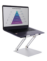 Adjustable laptop stand for desk with silicone rubber pads