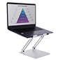 Adjustable laptop stand for desk made with light weight aluminum