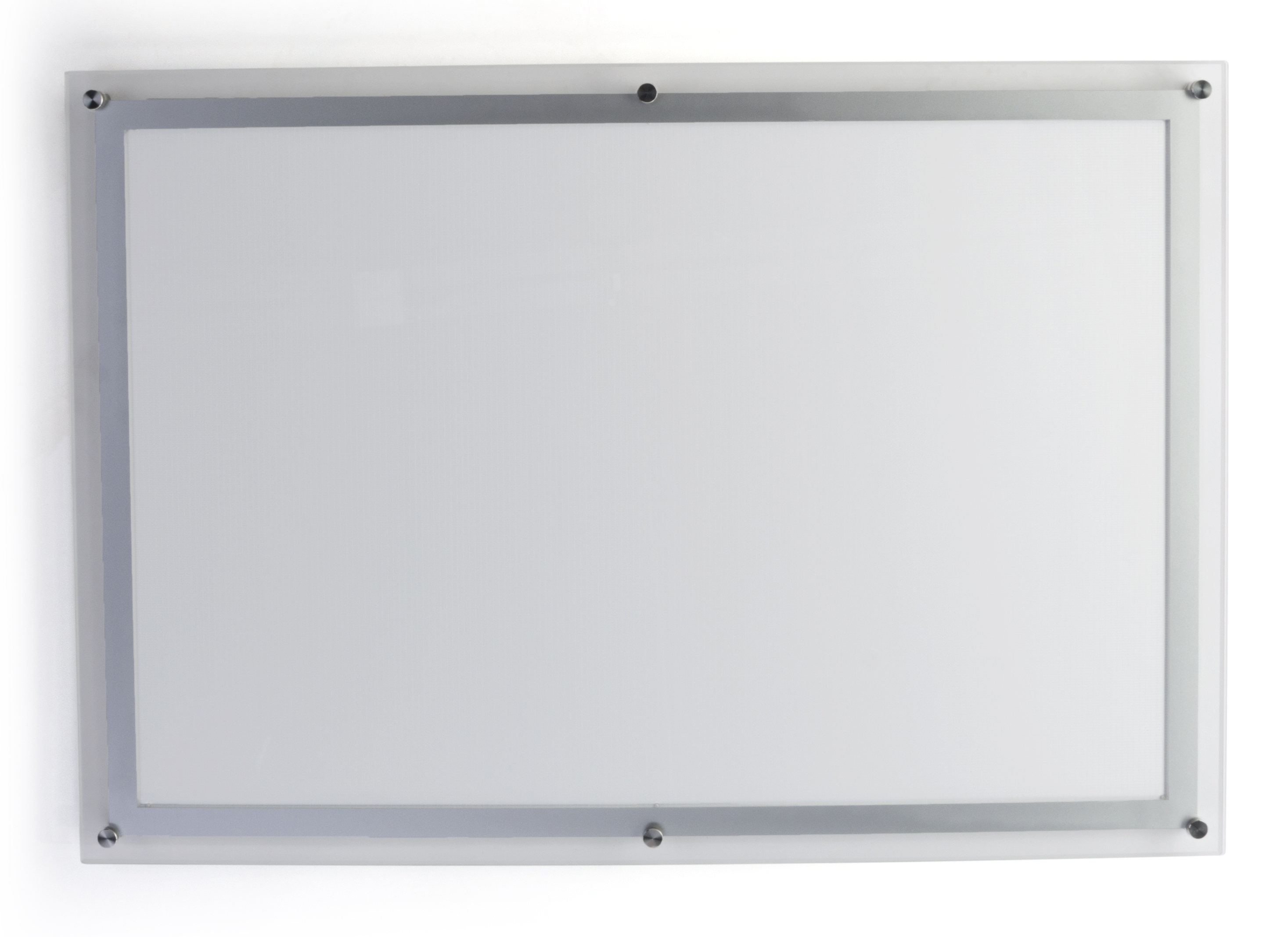 24” x 36” Crystal LED Light Box | Wall Mounting Silver Standoffs ...