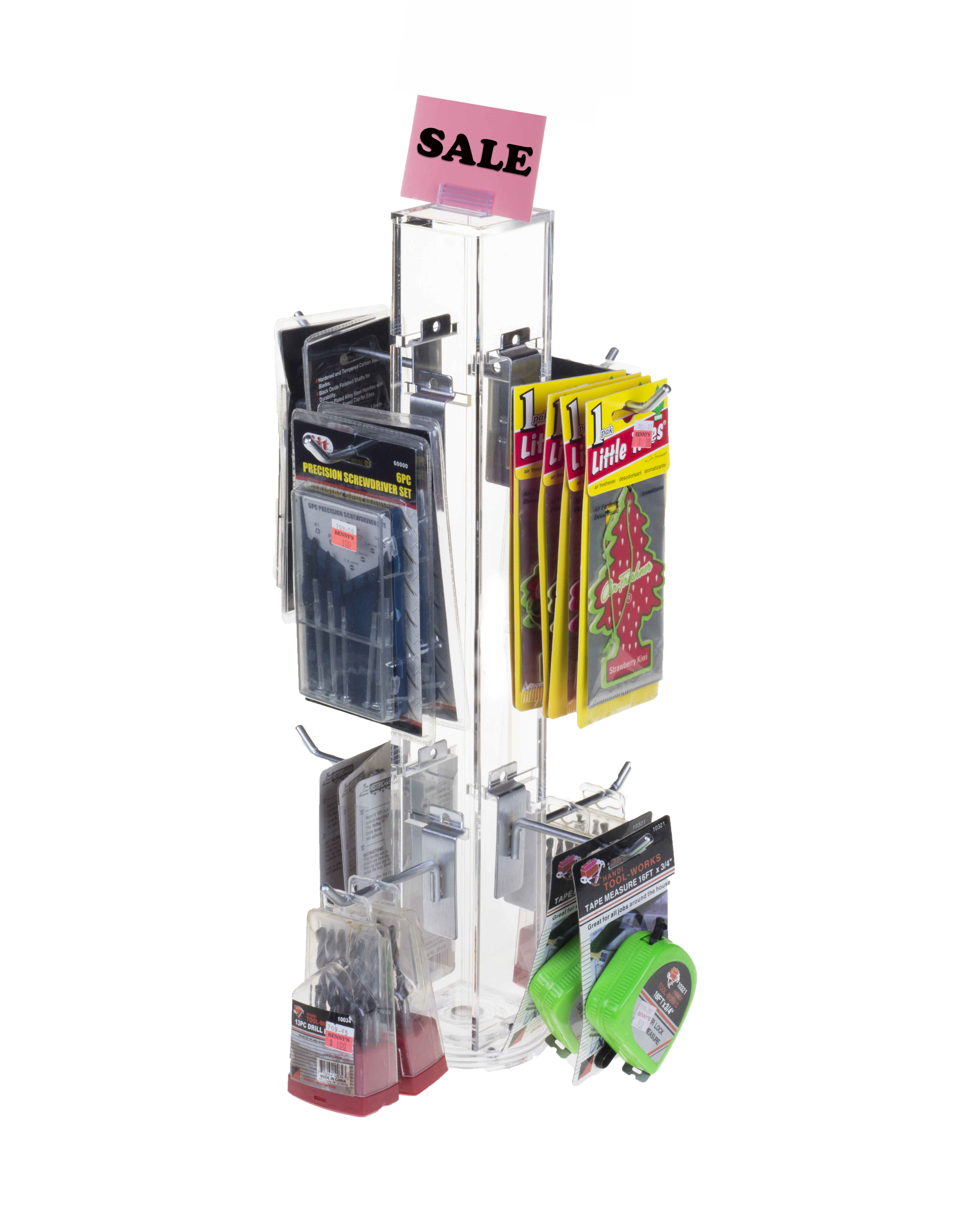 Spinner Rack Signage Counter Spinner Rack with 4