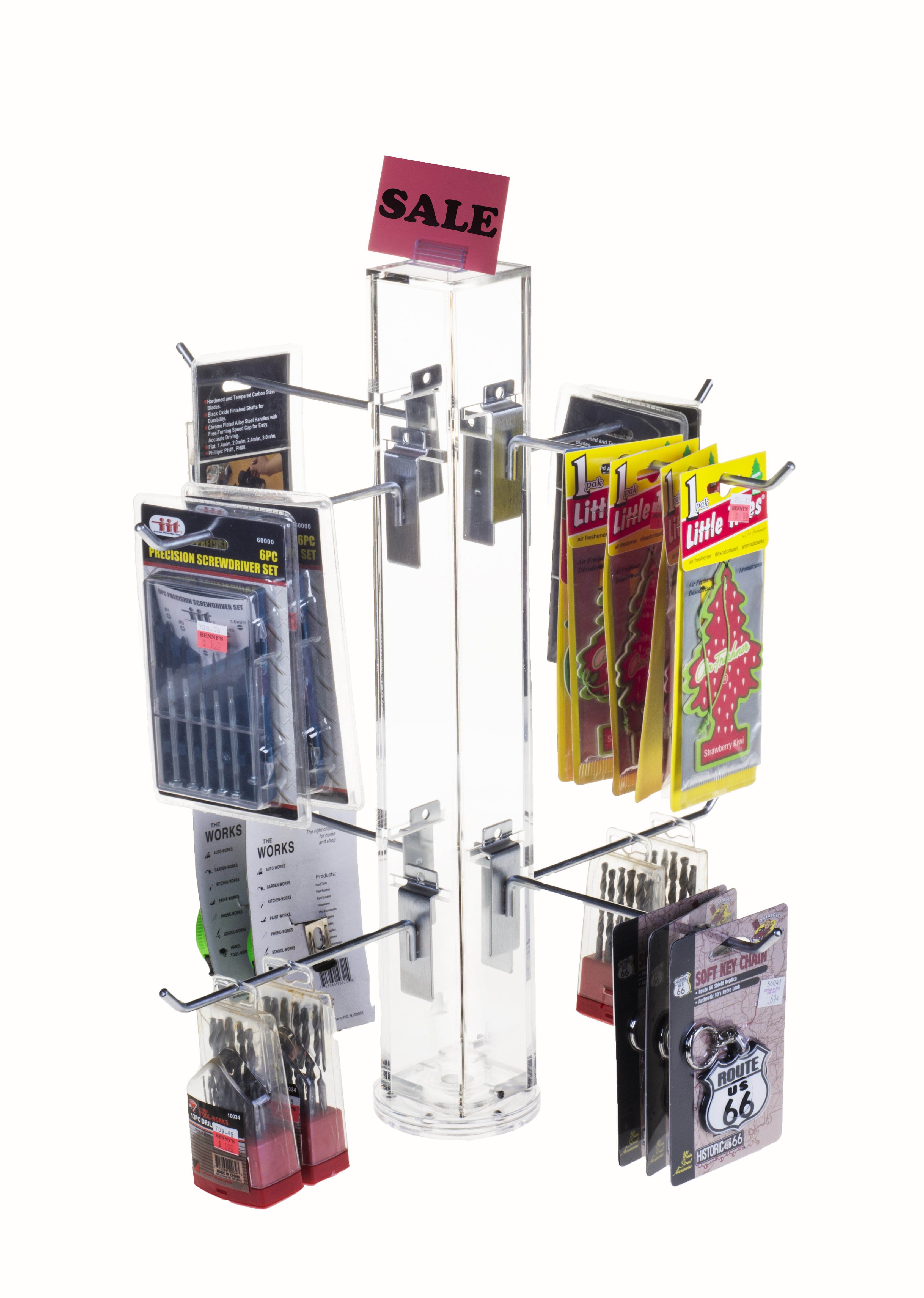 Spinner Rack Signage Counter Spinner Rack with 8