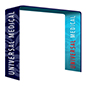 Custom square trade show booth arch with dye sub printing