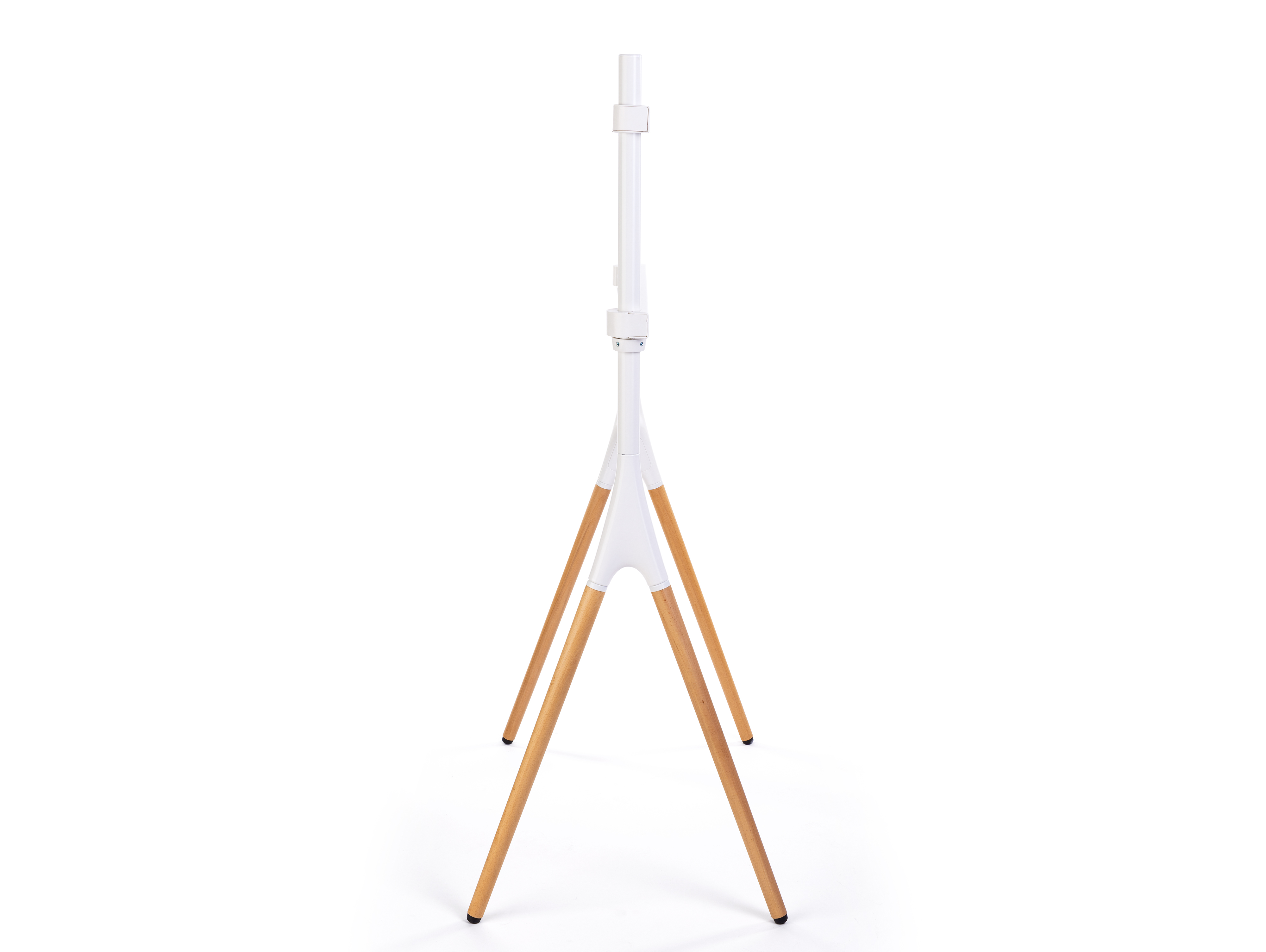 Artistic Sawhorse TV Stand, Fits Screens 49”- 70”, Wooden Legs - Image 2