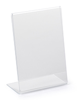 Acrylic sign holder for countertop placement 