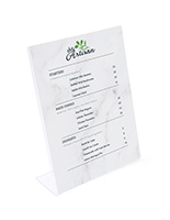 8.5 x 11 recycled acrylic sign holder with versatile design