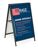 Metal A-Frame Sign with UV printed signage