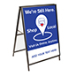 30 x 40 Outdoor shop local pavement sign with A-frame design