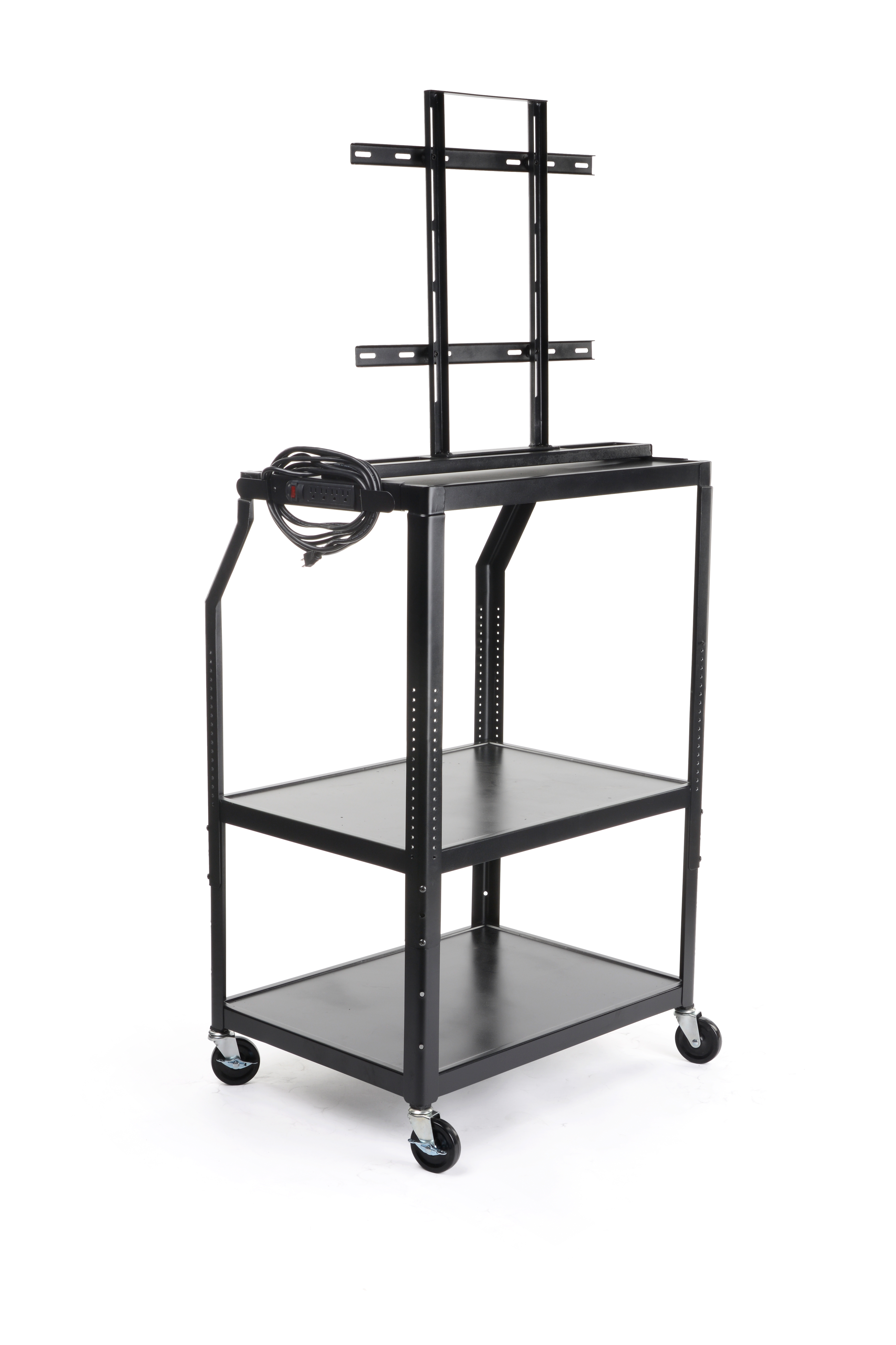 Audio Visual Cart w/ Built-In Plasma Mount & Height Adjustable Design ...