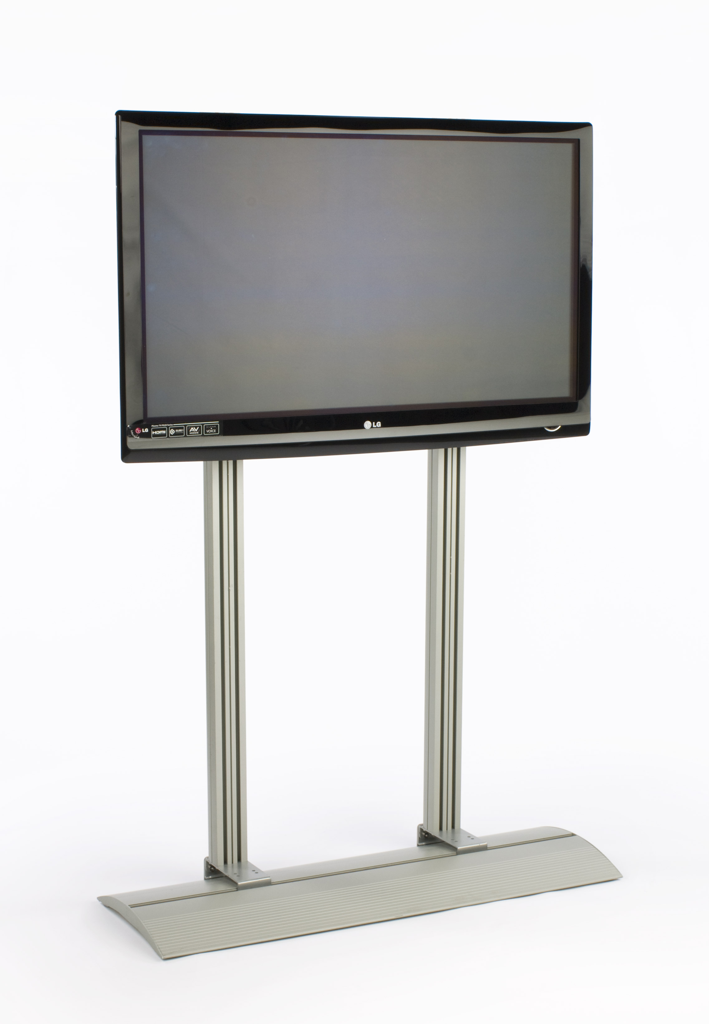 LCD Stand | Silver Monitor Rack with Optional Wheels | Displays2Go
