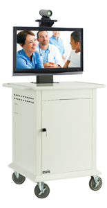 Powder Coated Video Conferencing Cart 