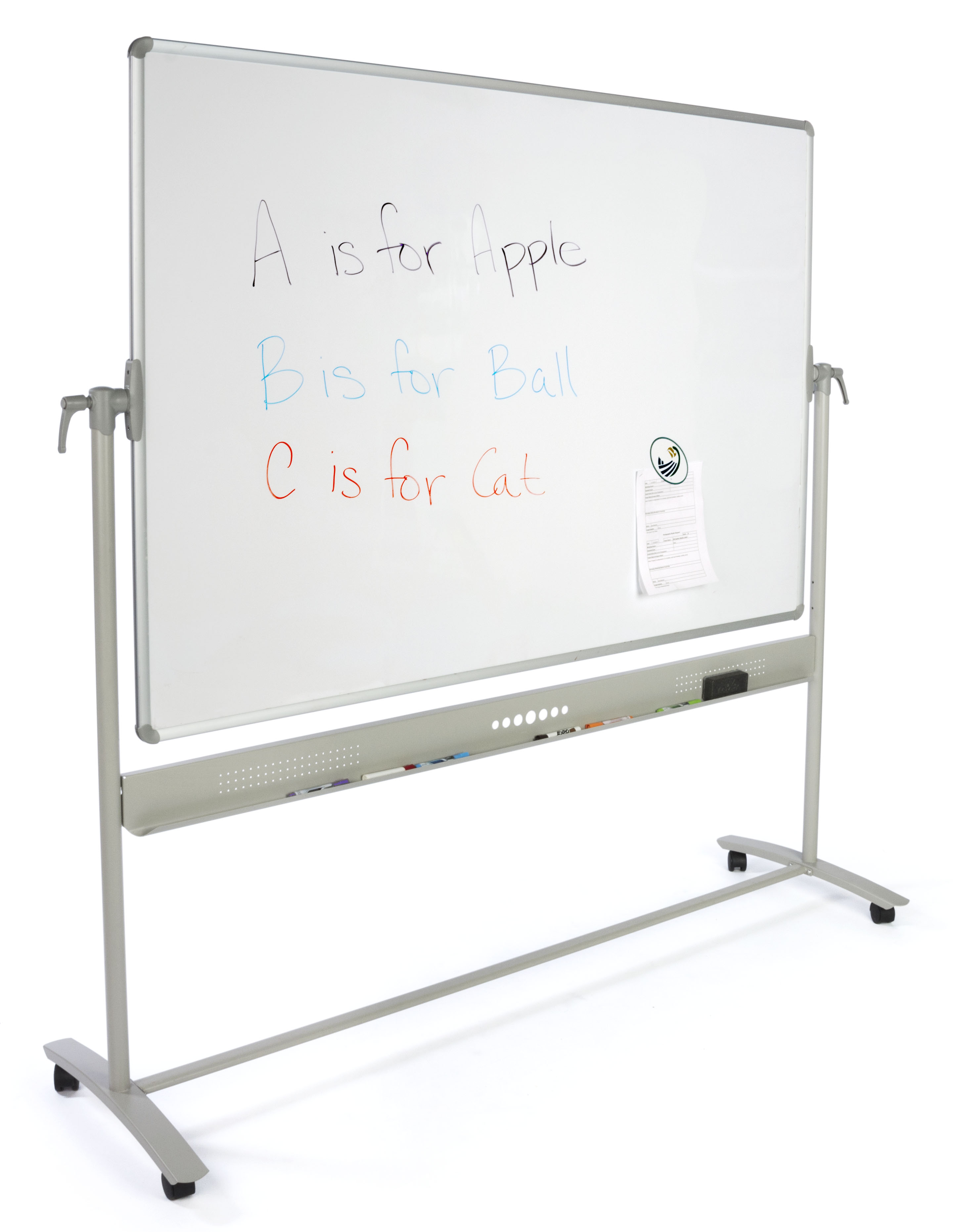 Whitebord Rota Reversible Whiteboard | Locking Handles for Rotation & Pen Tray ...