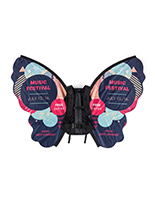 Branded walking butterfly backpack advertising