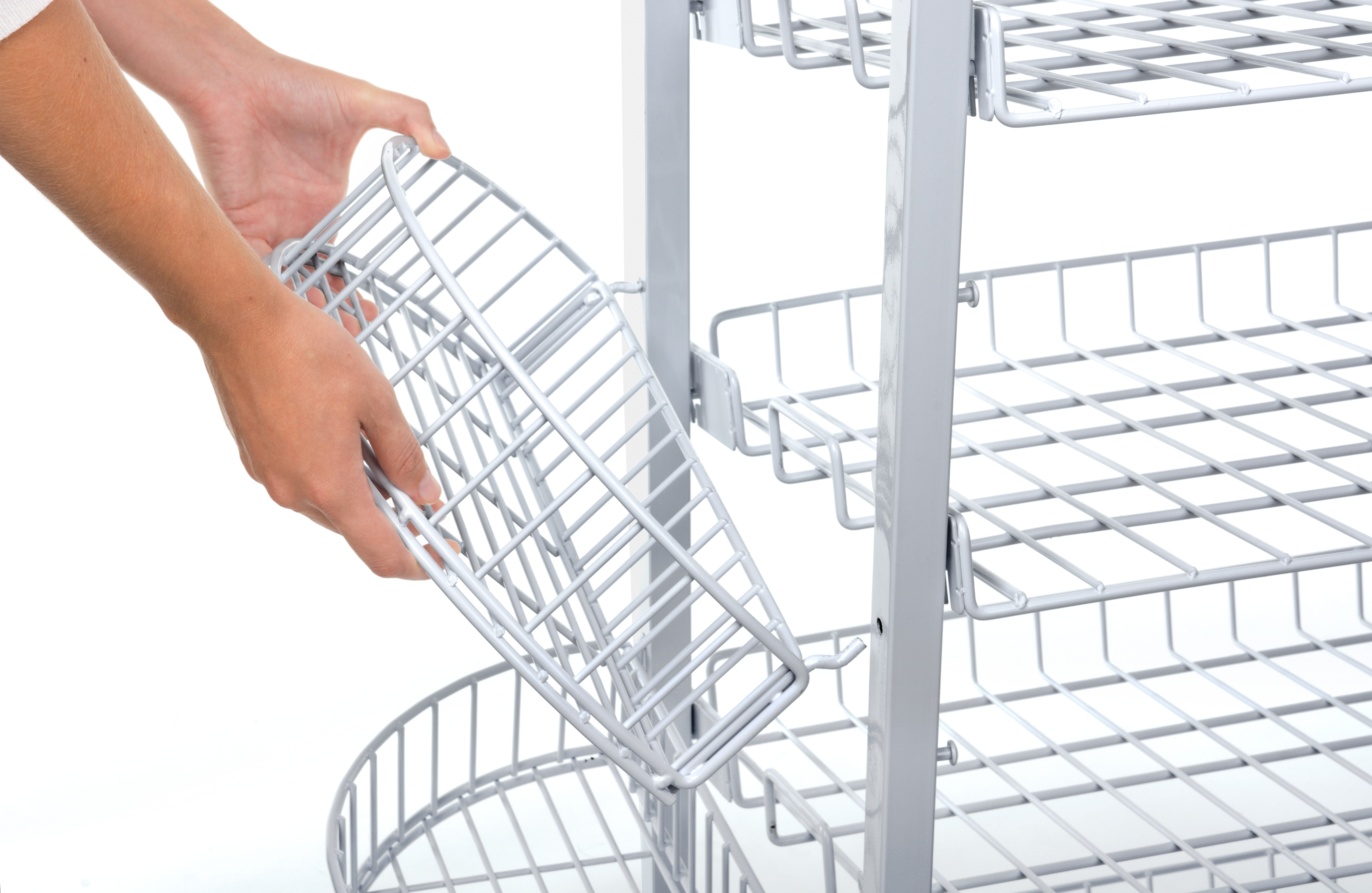Wire Bread Racks | (4) Included Shelf Attachments | Displays2Go