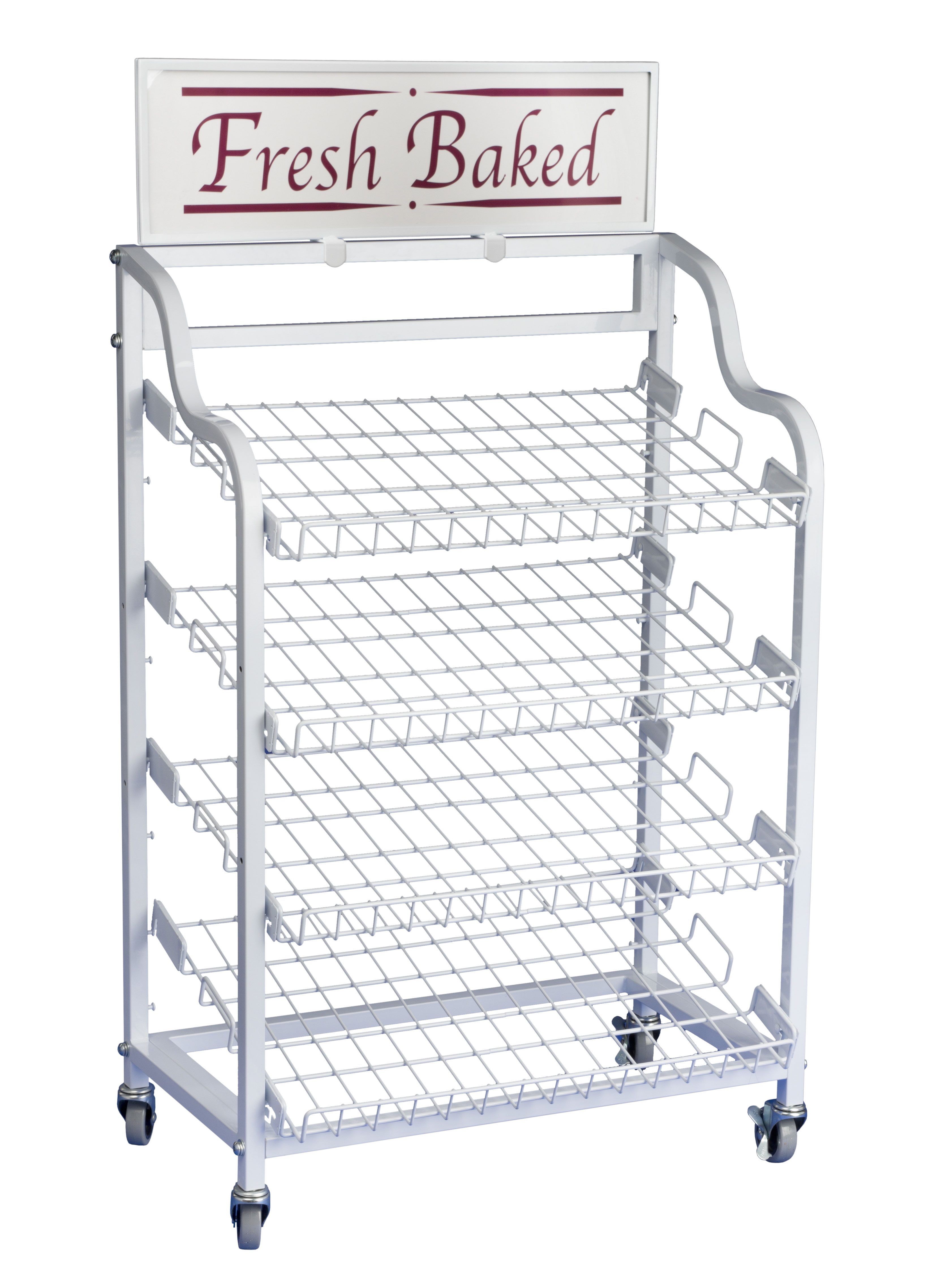 Roll Food Display Rolling Bakery Rack | Rolling Food Storage Display | Displays2Go