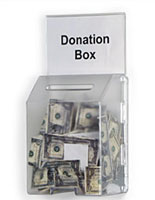 Molded Frosted Plastic Donation Box