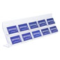 Acrylic Business Card Stand with Open Pockets