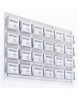 Clear 24-Pocket Wall Business Card Holder for Stores