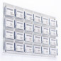 Clear 24-Pocket Wall Business Card Holder for Mounting