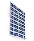 Clear 48-Pocket Business Card Wall Rack for Stores