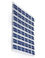Clear 48-Pocket Business Card Wall Rack, Acrylic