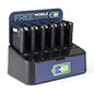 Portable battery dock charging station for public use