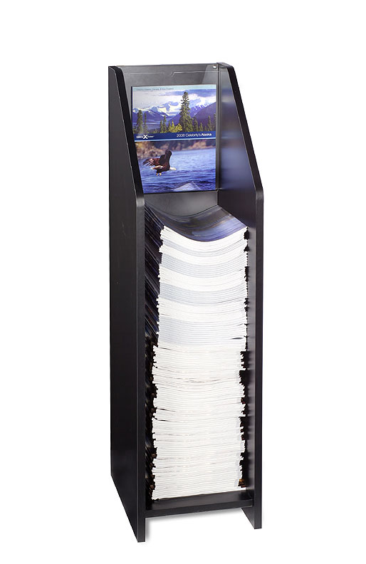 Small Magazine Display Case Single Pocket Magazine Display - Black Finish | Displays2Go