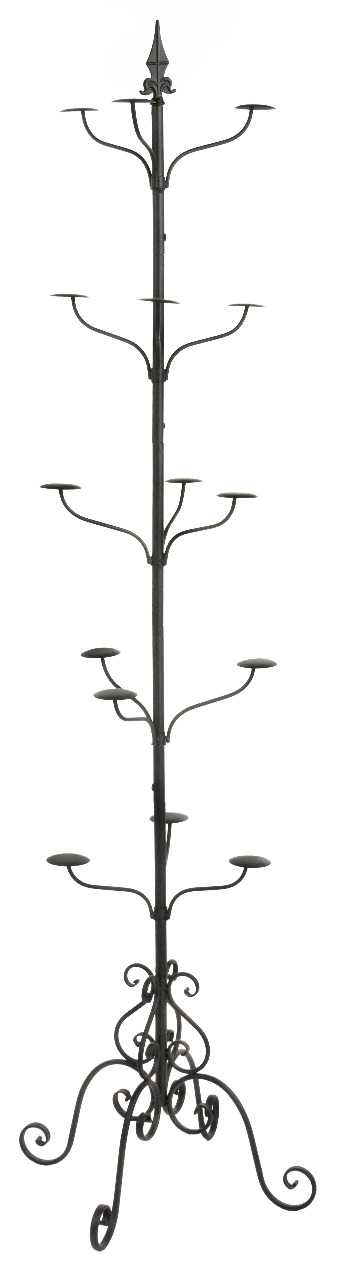 Wrought Iron Hat Rack | 5 Tiers & Rotating Hooks | Displays2go