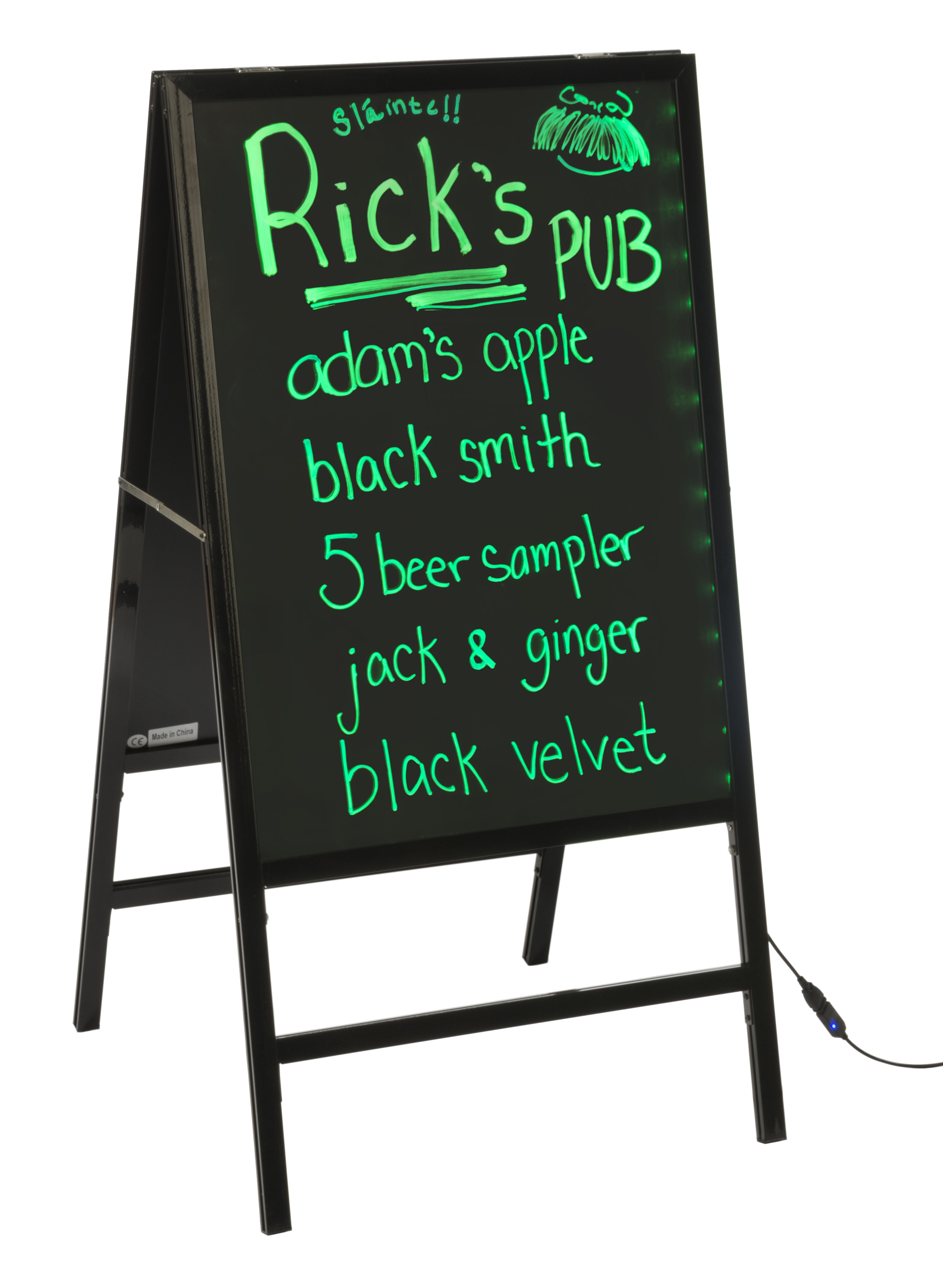 Dual-Sided LED Board | Light Up Sign & Magnetic Chalkboard Panel ...