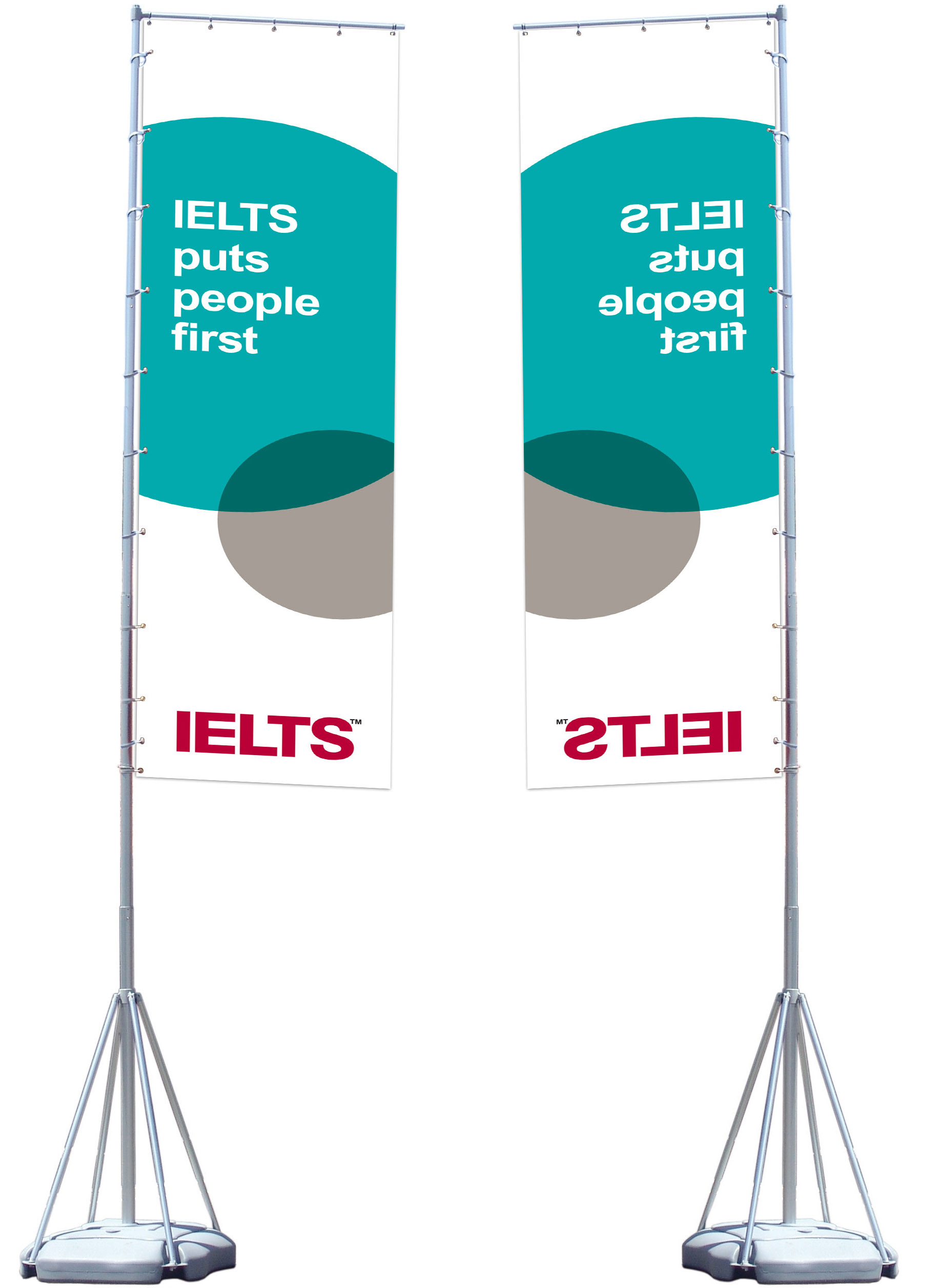 Standing Custom Event Flags Promotional Flag Banner Display | Tall Custom Graphic Stand | Displays2Go
