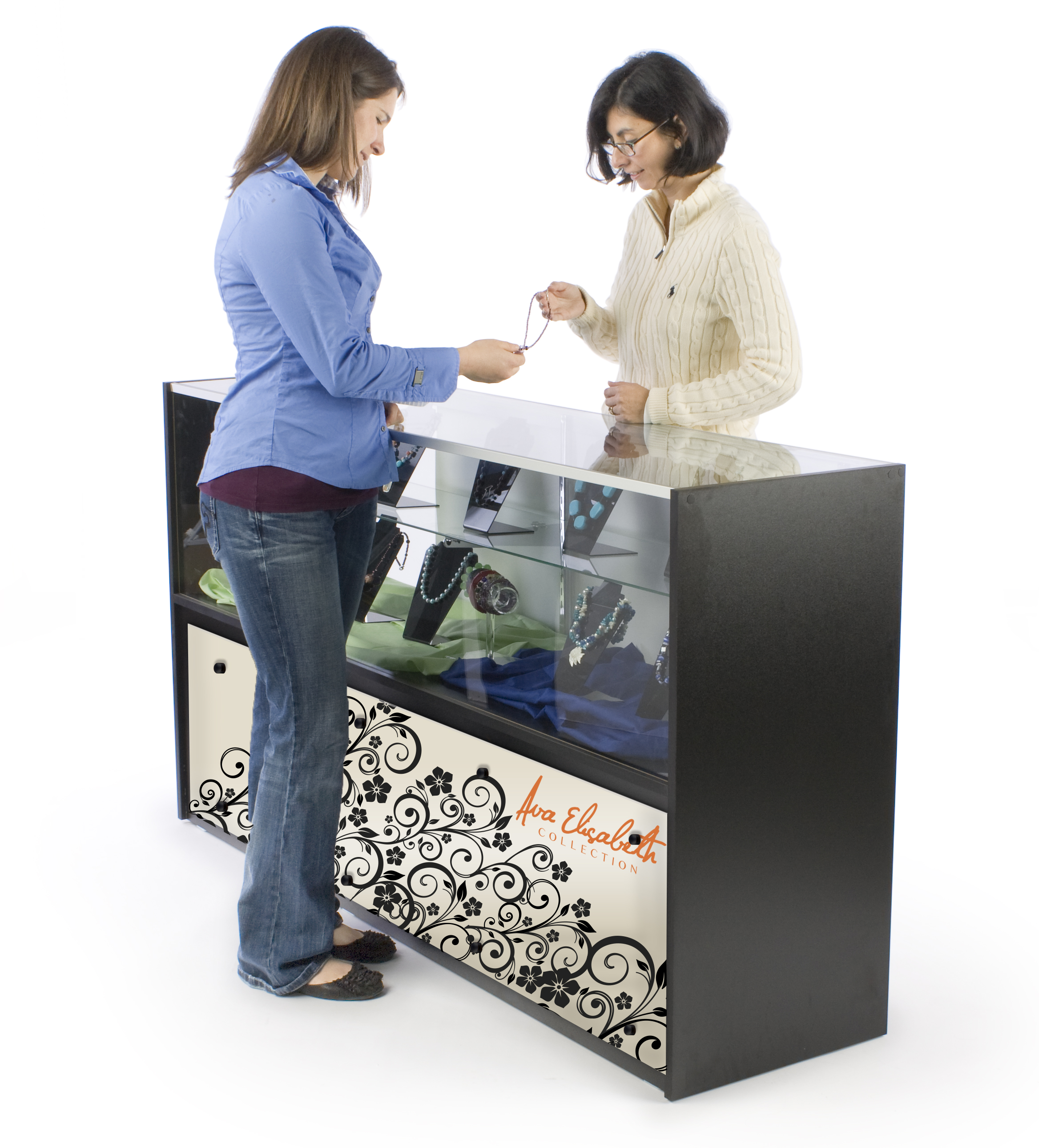 Window Counter Store 6’ Glass Store Counter with Graphics | Custom Printed Signage | Displays2Go