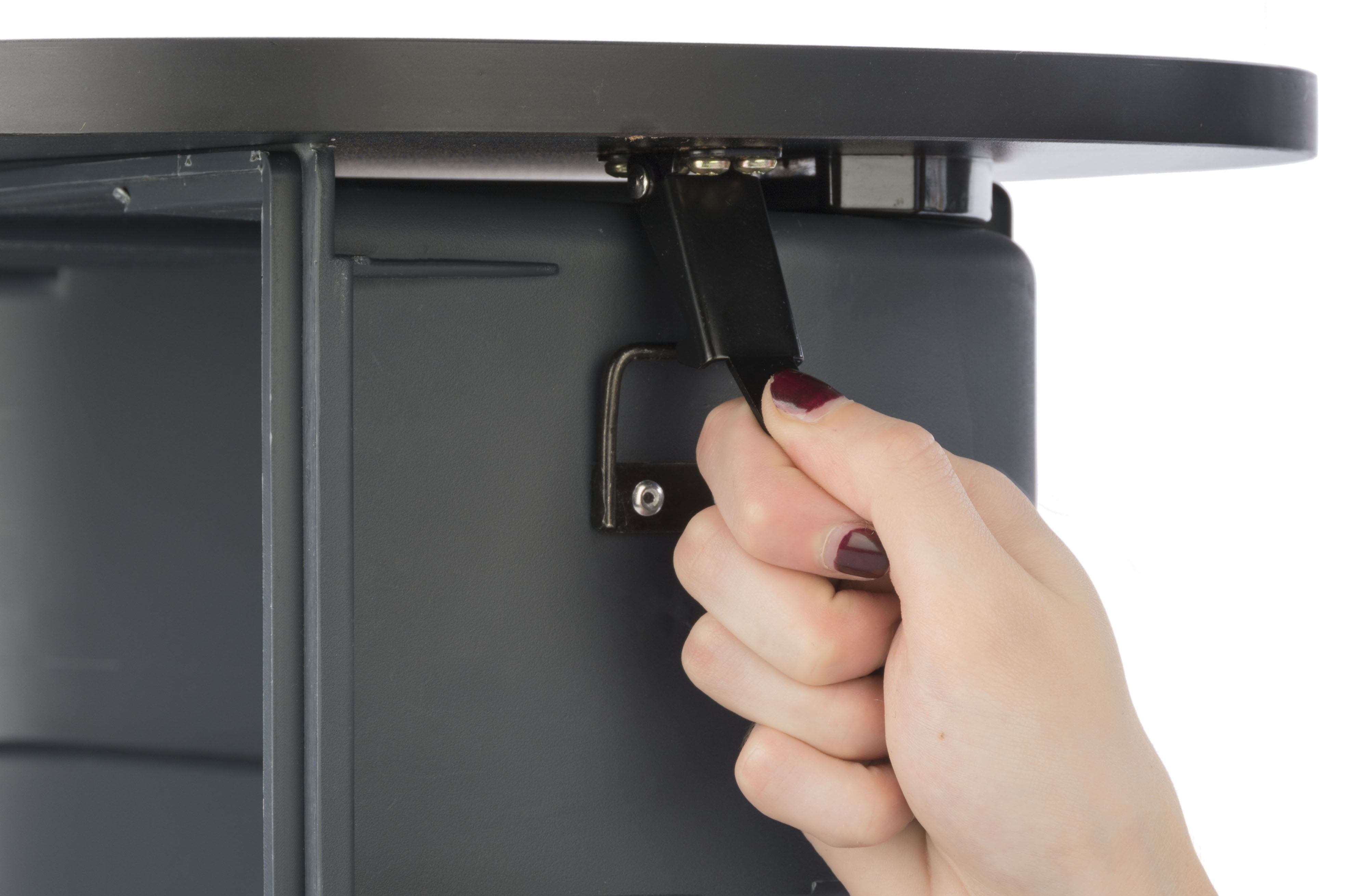 2 Portable Equipment Cases, Convert to Counter w/ Interior Shelves - Grey; Black - Image 9