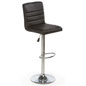 Black Leather Bar Stool Made with Faux-Leather