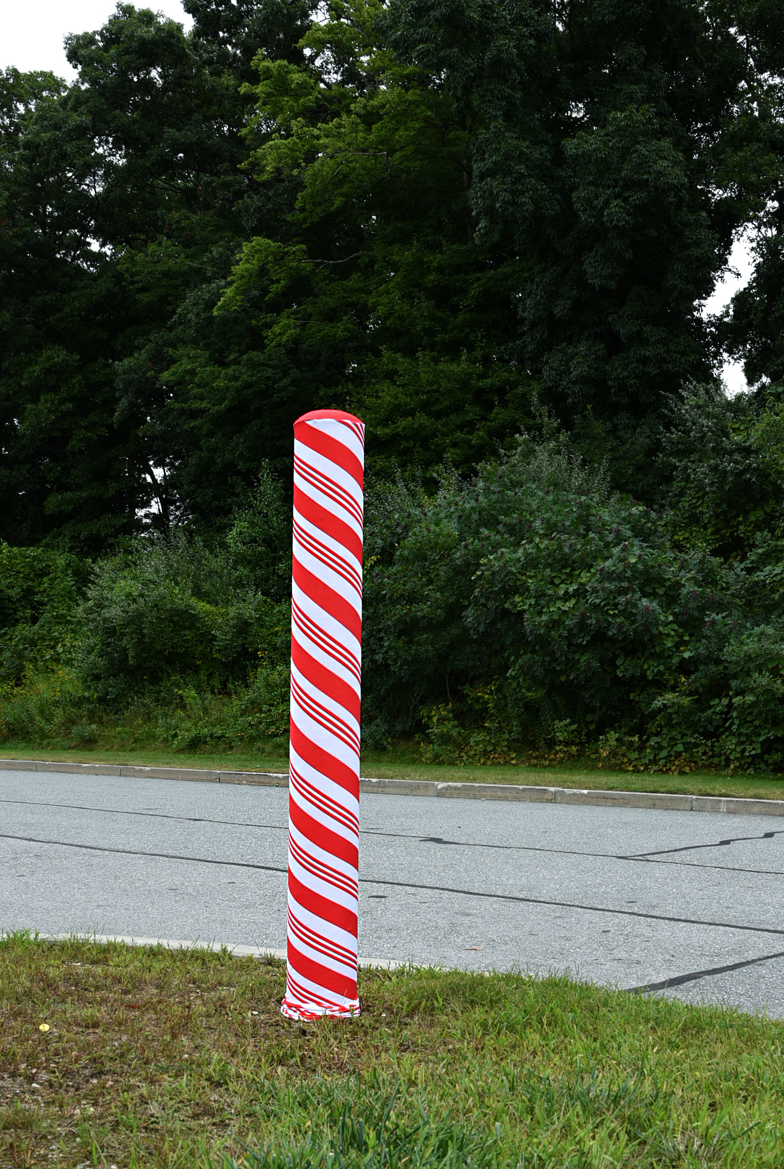 Slip-On Bollard Cover, Stretch Polyester w/ Elastic Opening - American Flag - Image 3