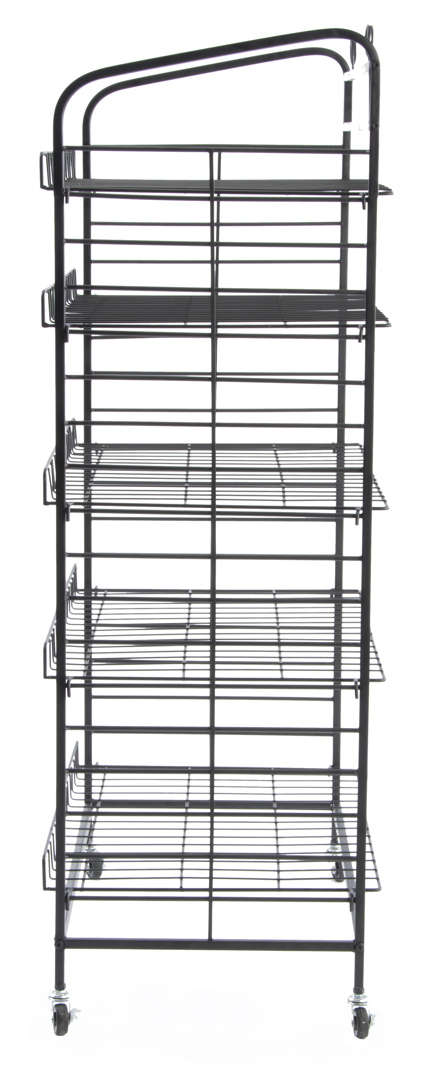 Wood Gondola Shelving Aisle for Bakery With 26 Bread Shelves 54H 16ft L