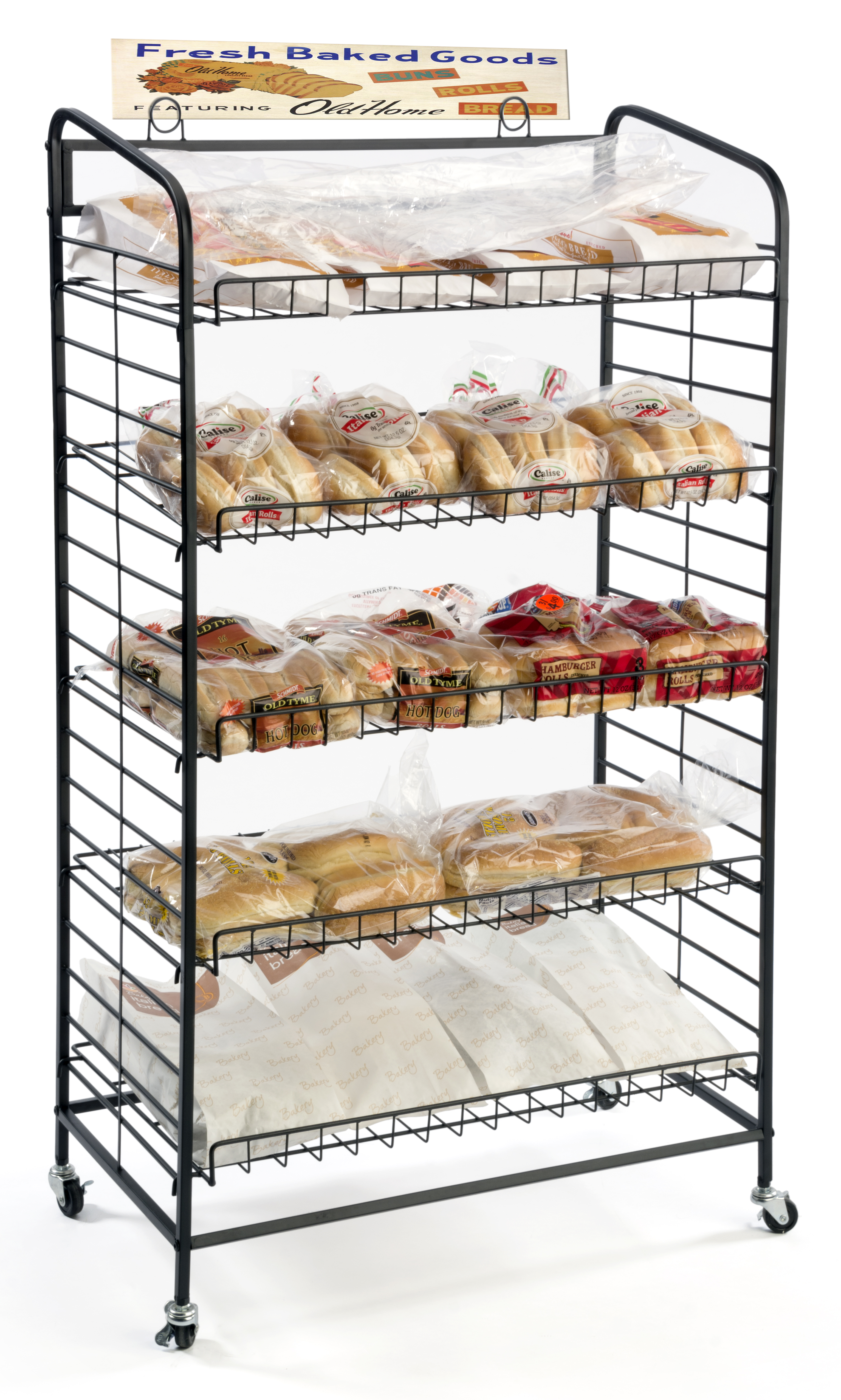 Jeb Sales ISR10HFPC 10 Pan 32 D x 24 W x 65 H Wire Bread Rack