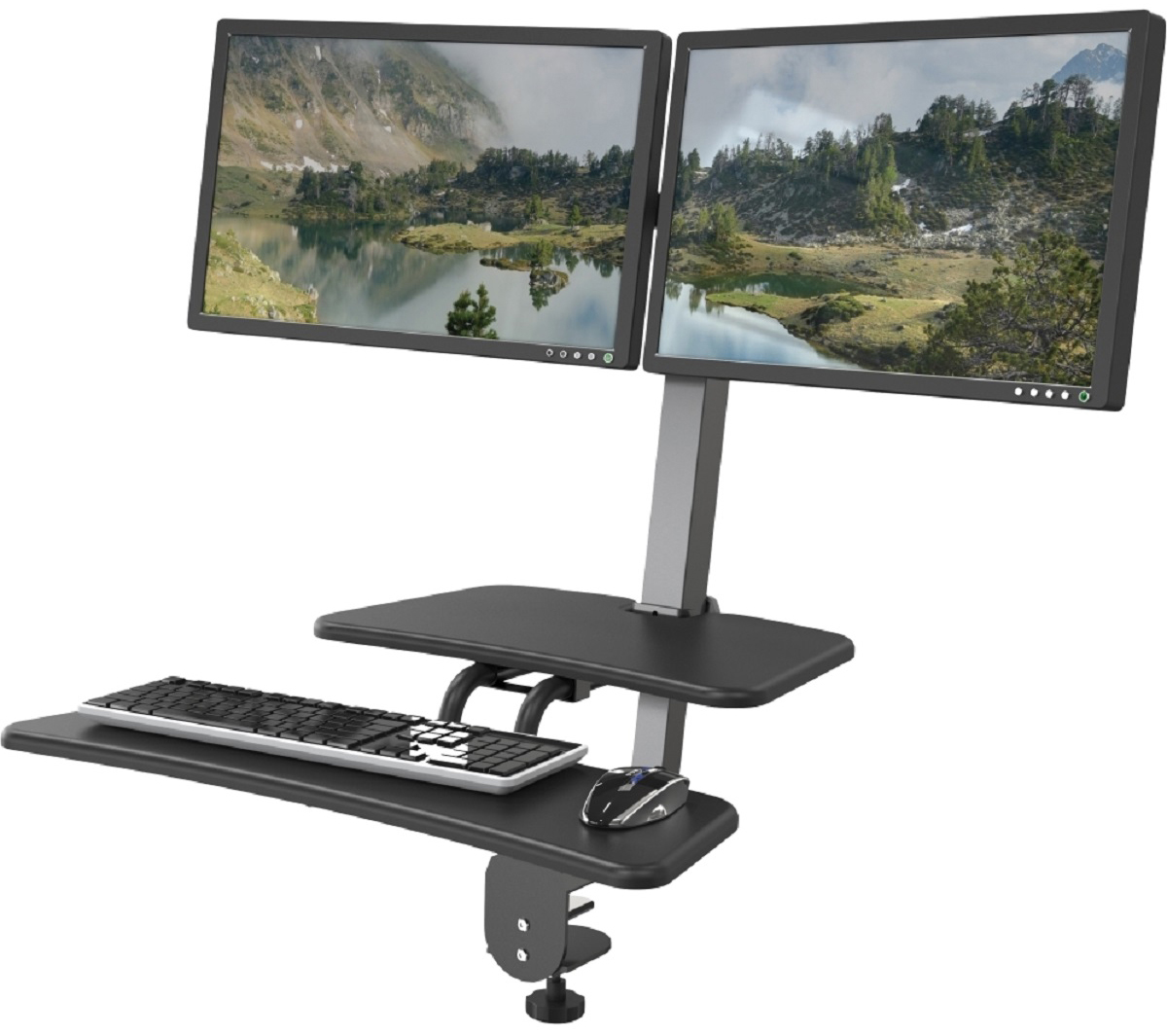 Sit Stand Desk Attachment | Tilting & Panning Brackets | Displays2Go