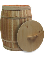 Covered Cedar Barrel