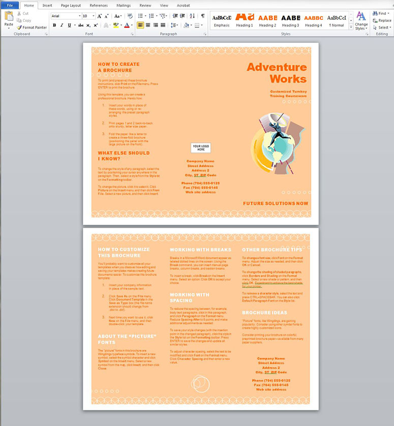 template how to create a flyer in word