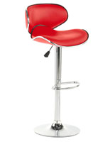Red Bar Stool with Hydraulic Lift