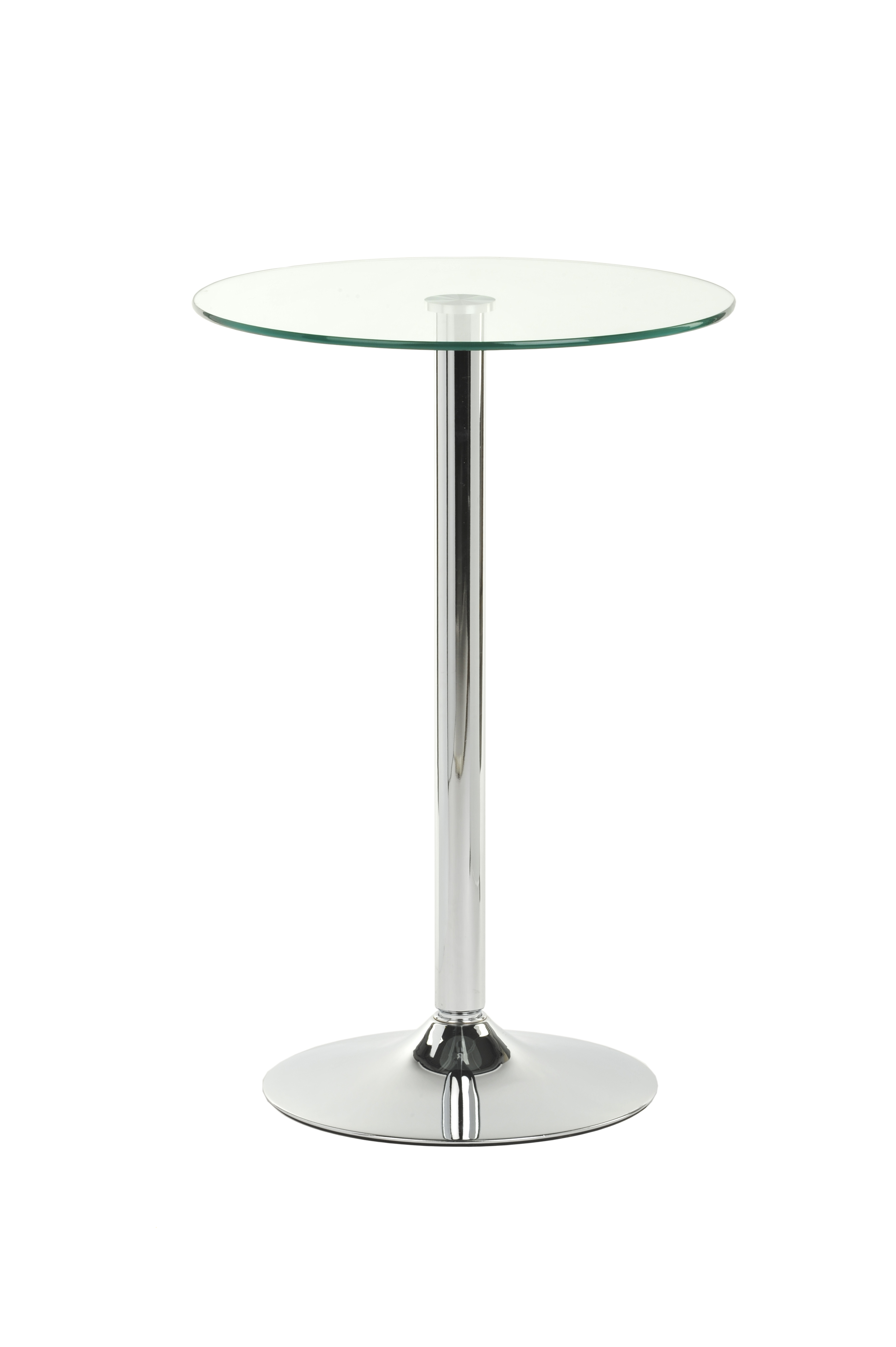 23 x 36 Round Cocktail Table, Green-edged Tempered Glass