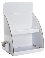 Tabletop Cardboard Display with Brochure Holder with 2 Tiers