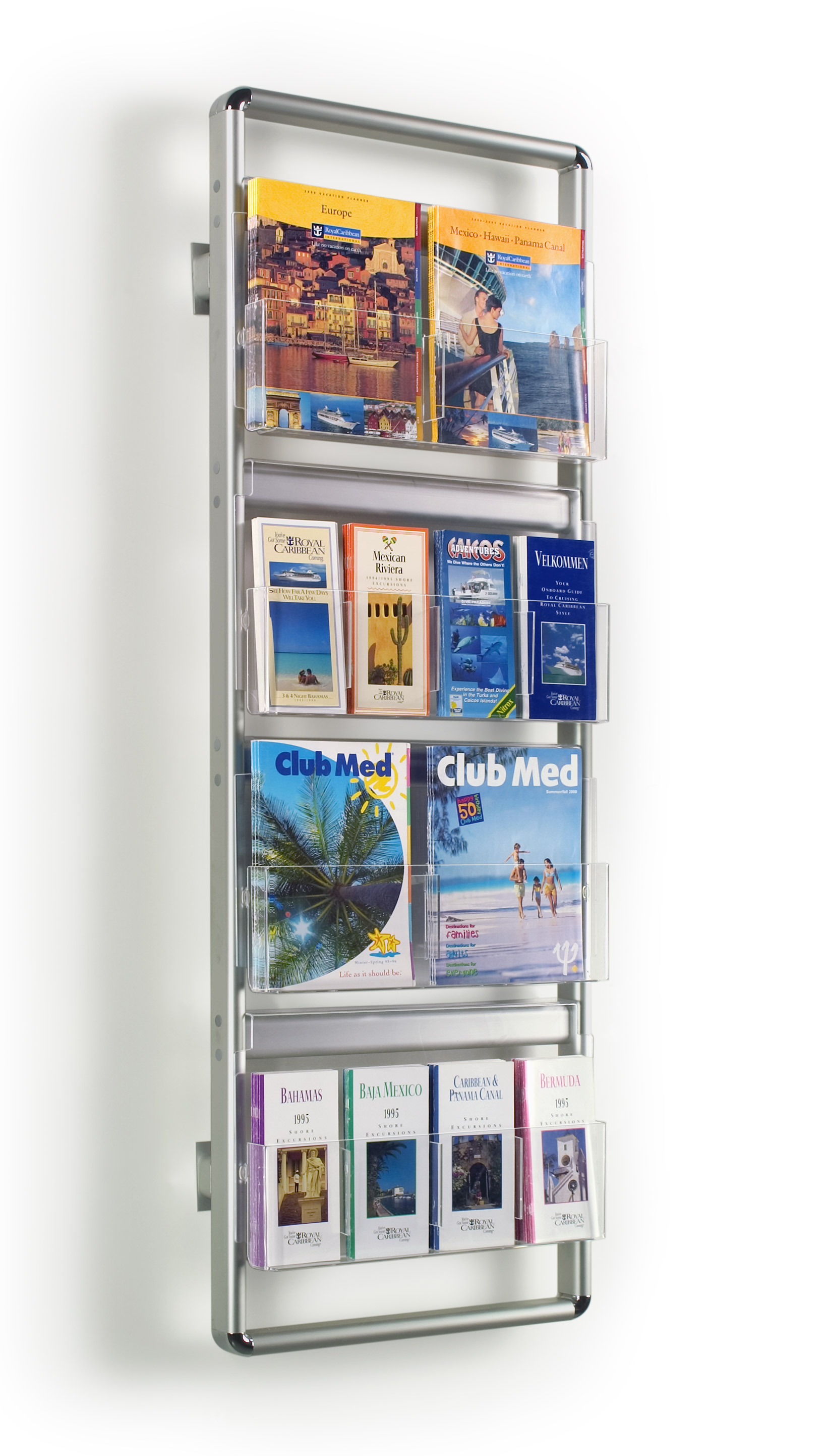 Magazine Rack Signs We specialize in magazine racks like this aluminum wall rack! | Displays2Go