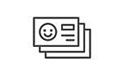 Business card holder icon