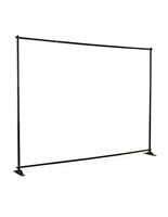 Step and repeat banner frame expandable from 46" to 103" high and 81" to 133" wide