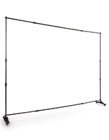 Mobile step and repeat backwall frame with mobile design
