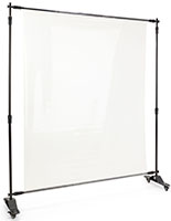 Clear room divider with anti-fog PVC screen