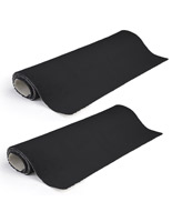 Two rolled black carpet strips